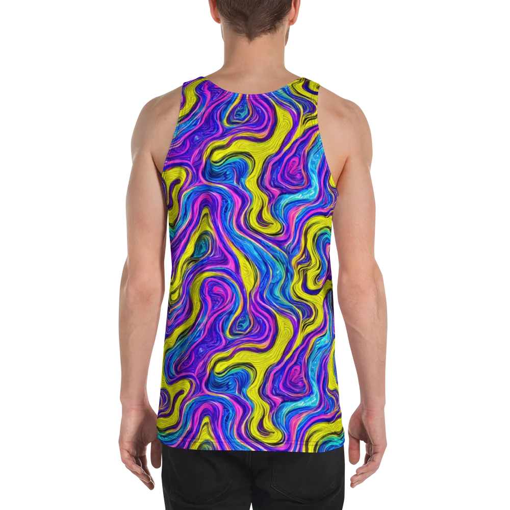 Vivid Whirl on Men's Tank Top — Back