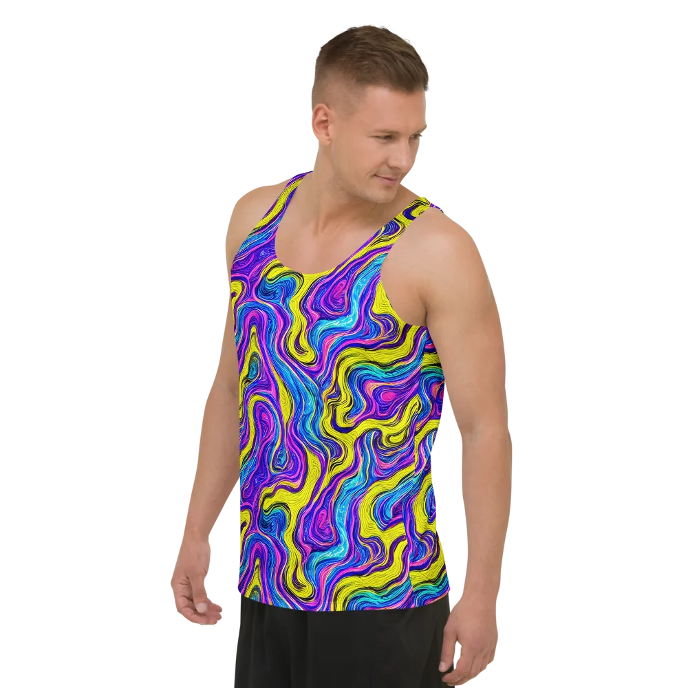 Vivid Whirl on Men's Tank Top — Left Front