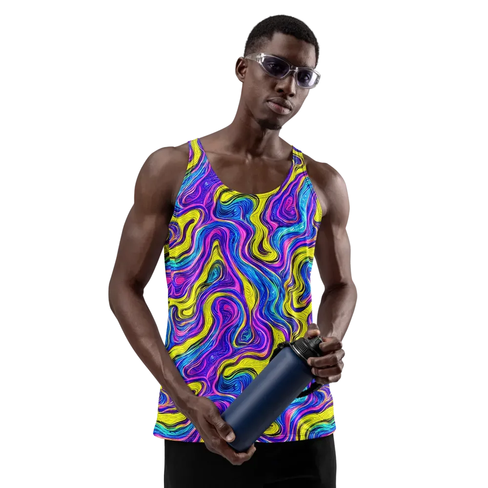 Vivid Whirl on Men's Tank Top — Front