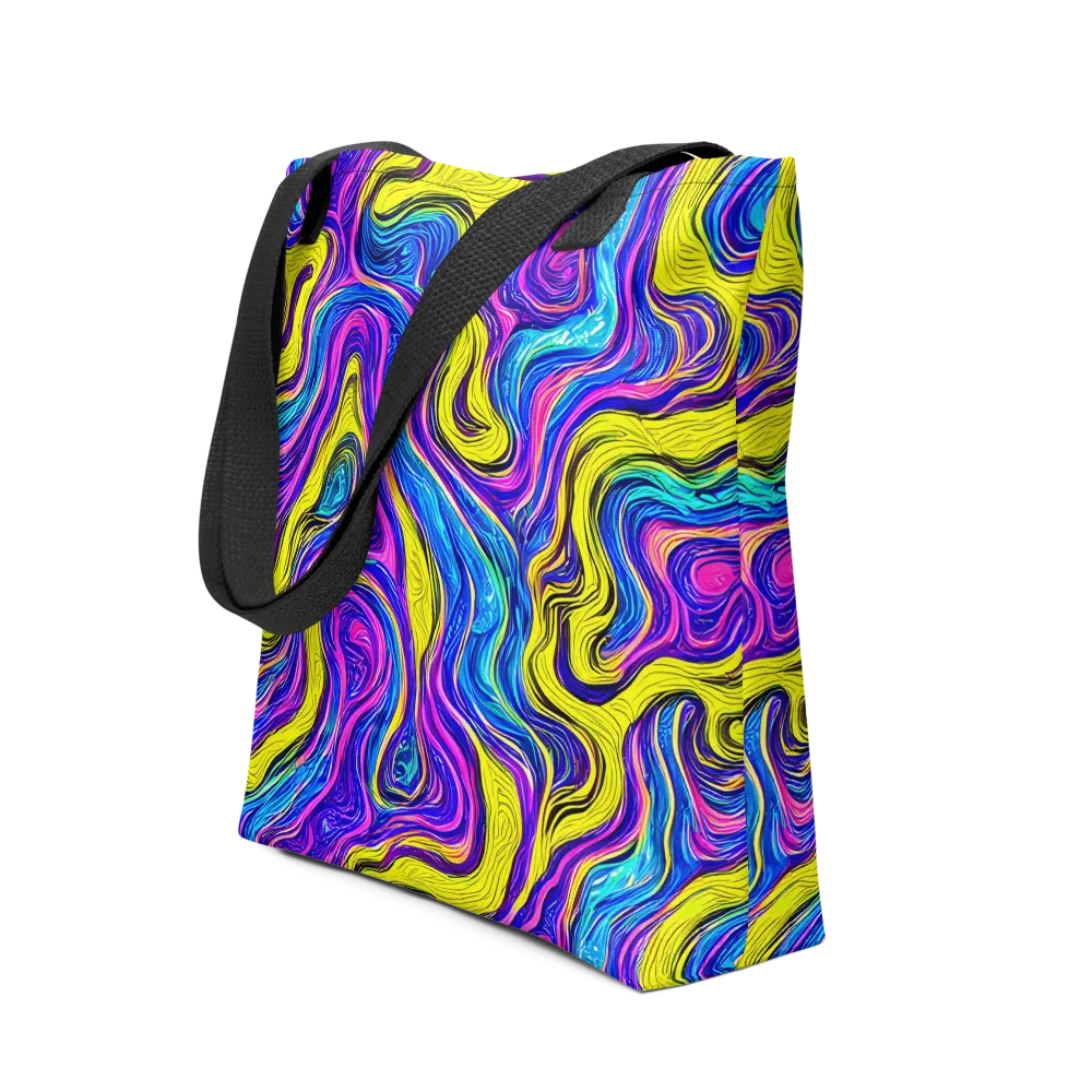 Vivid Whirl on Tote Bag — Front