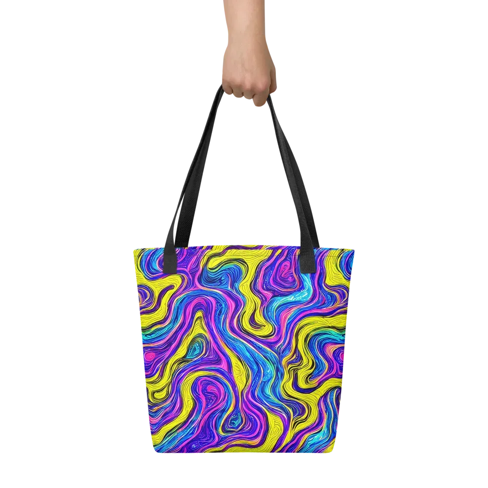 Vivid Whirl on Tote Bag — Front