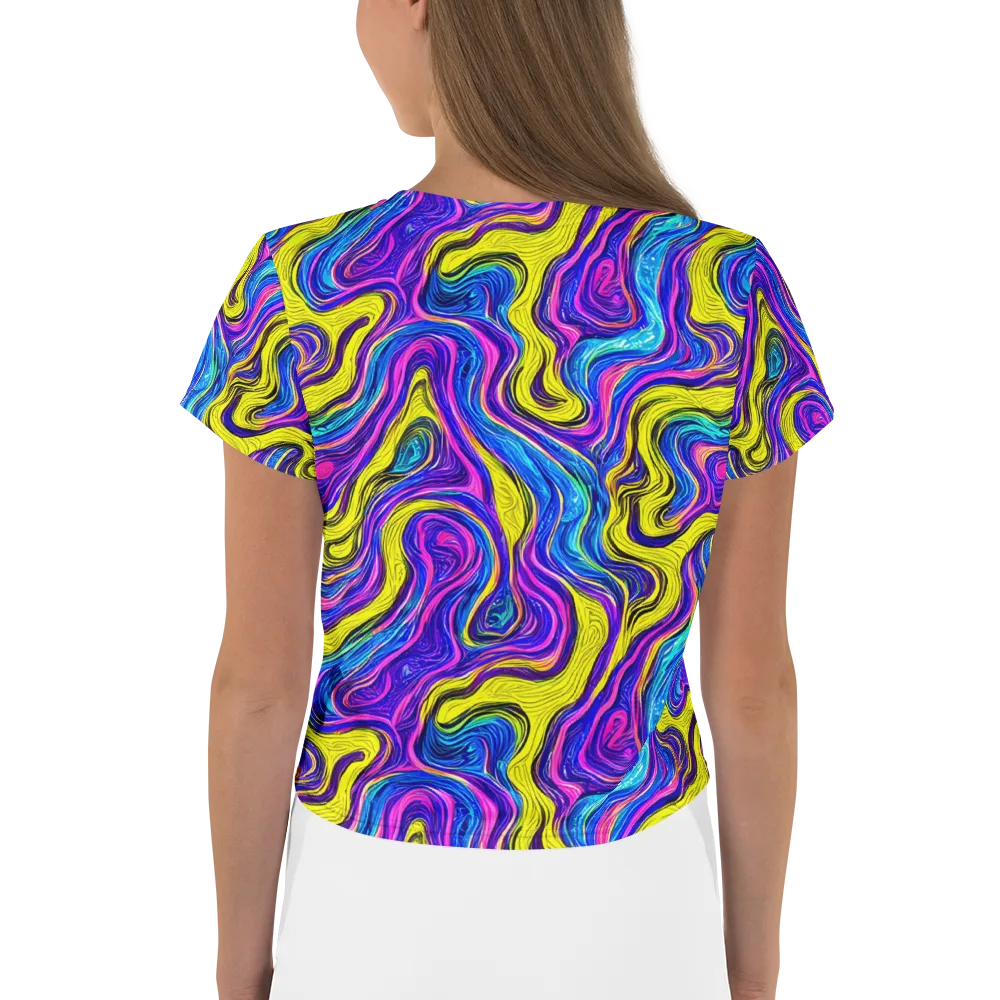 Vivid Whirl on Crop Tee — Back