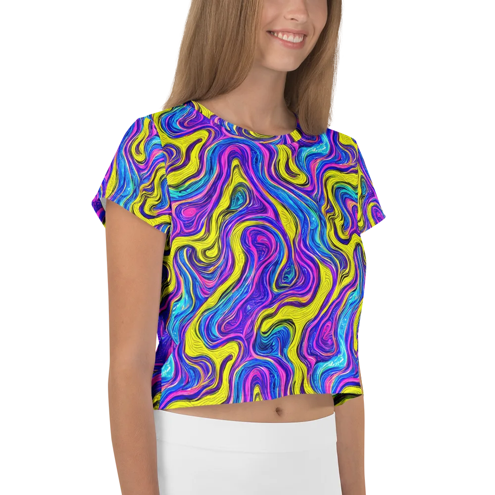 Vivid Whirl on Crop Tee — Right