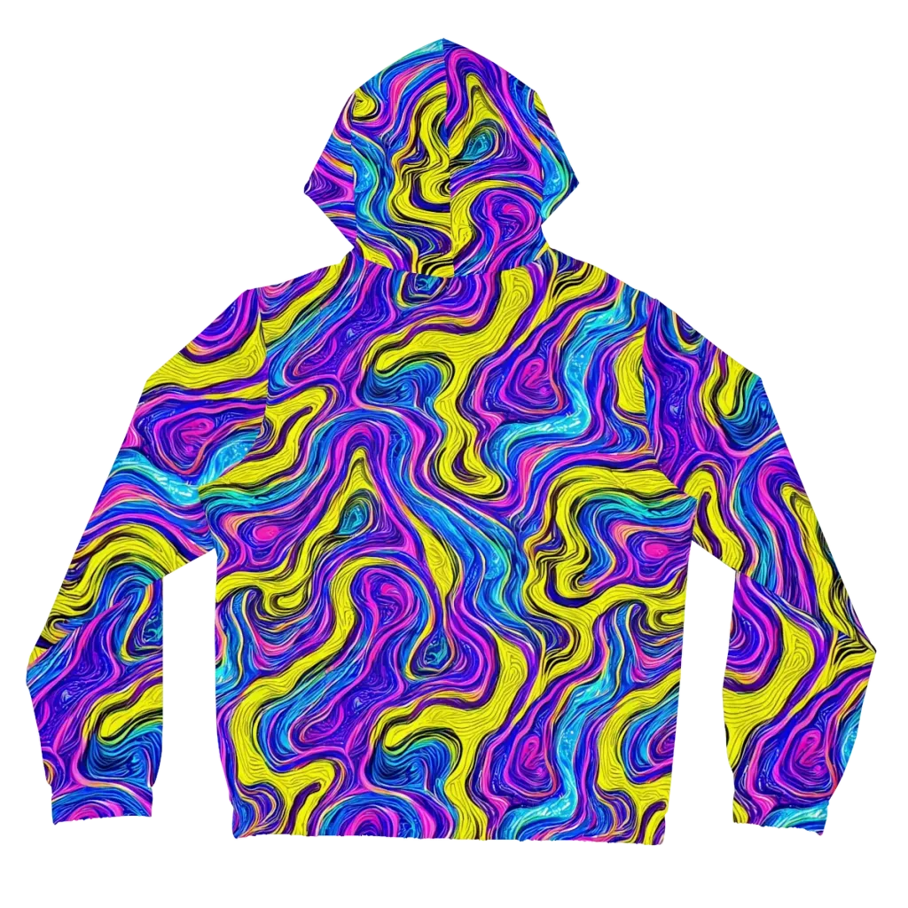 Vivid Whirl on Women's Full-Zip Hoodie — Back