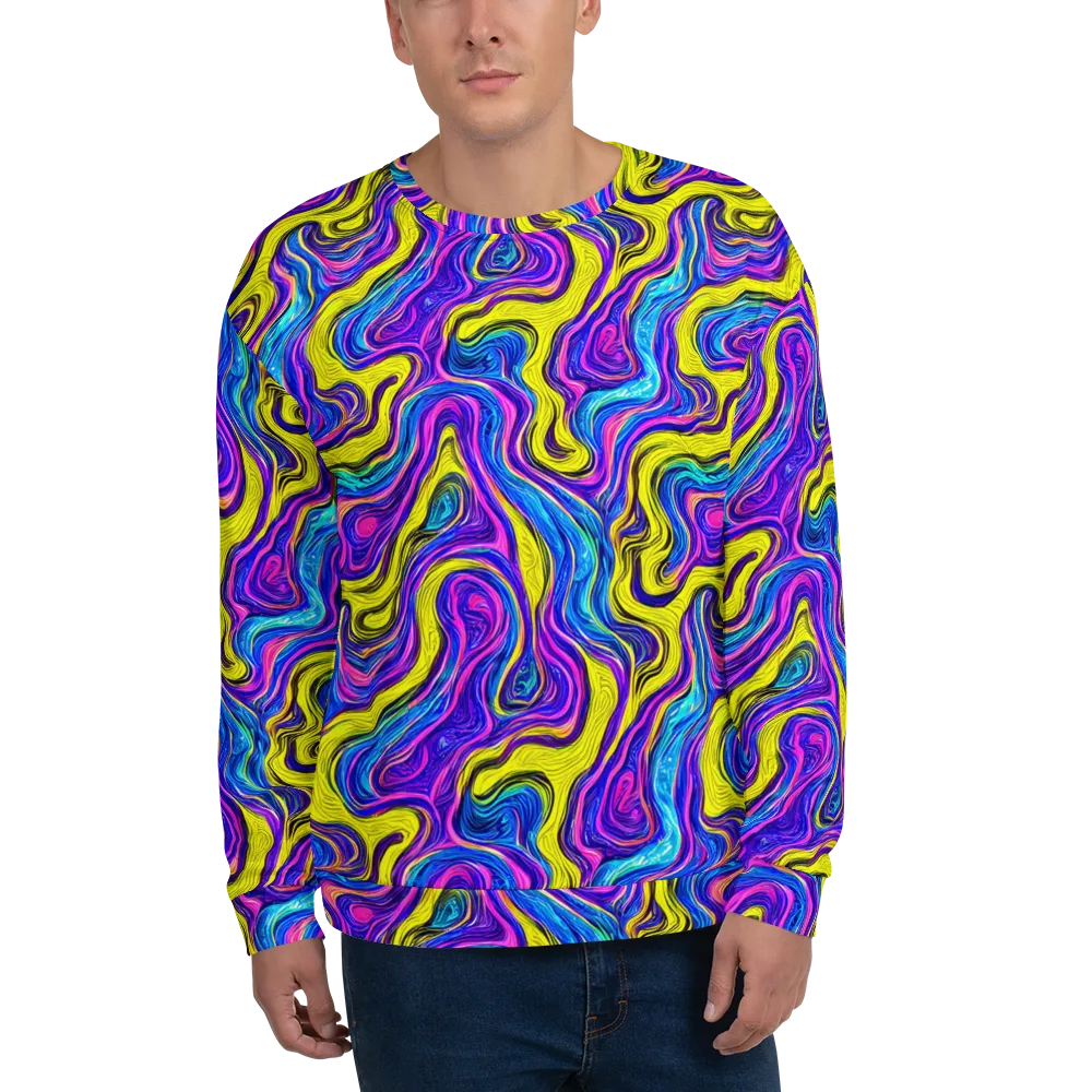 Vivid Whirl on Sweatshirt — Front