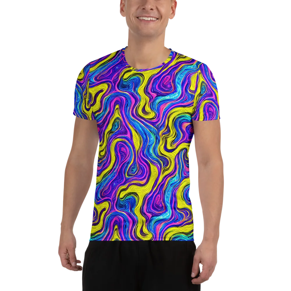 Vivid Whirl on Men's Athletic T-Shirt — Front
