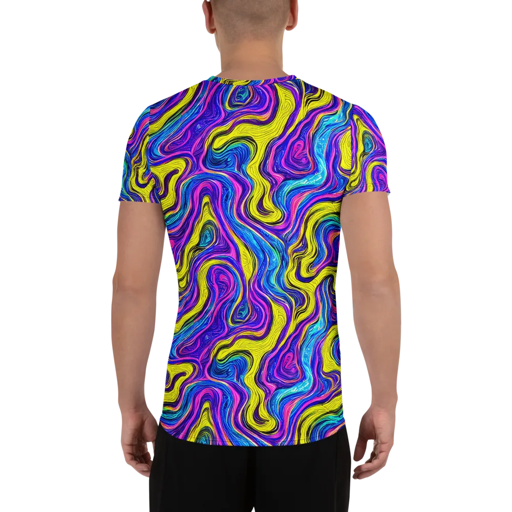 Vivid Whirl on Men's Athletic T-Shirt — Back