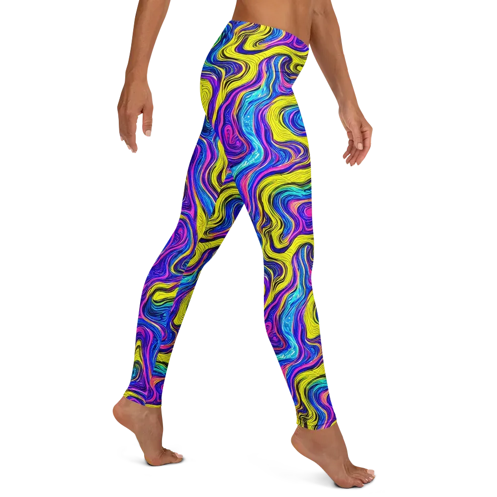 Vivid Whirl on Leggings — Right