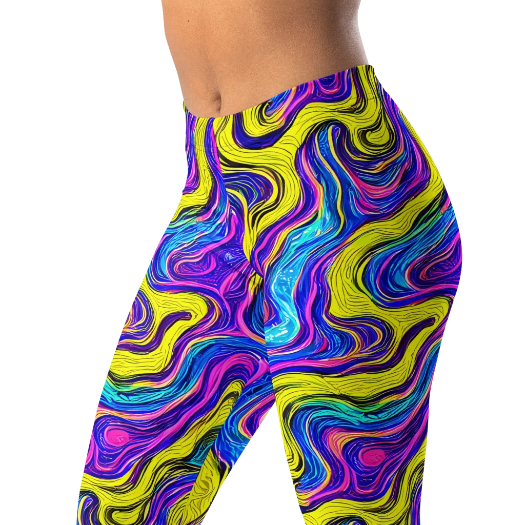 Vivid Whirl on Leggings — Left Front
