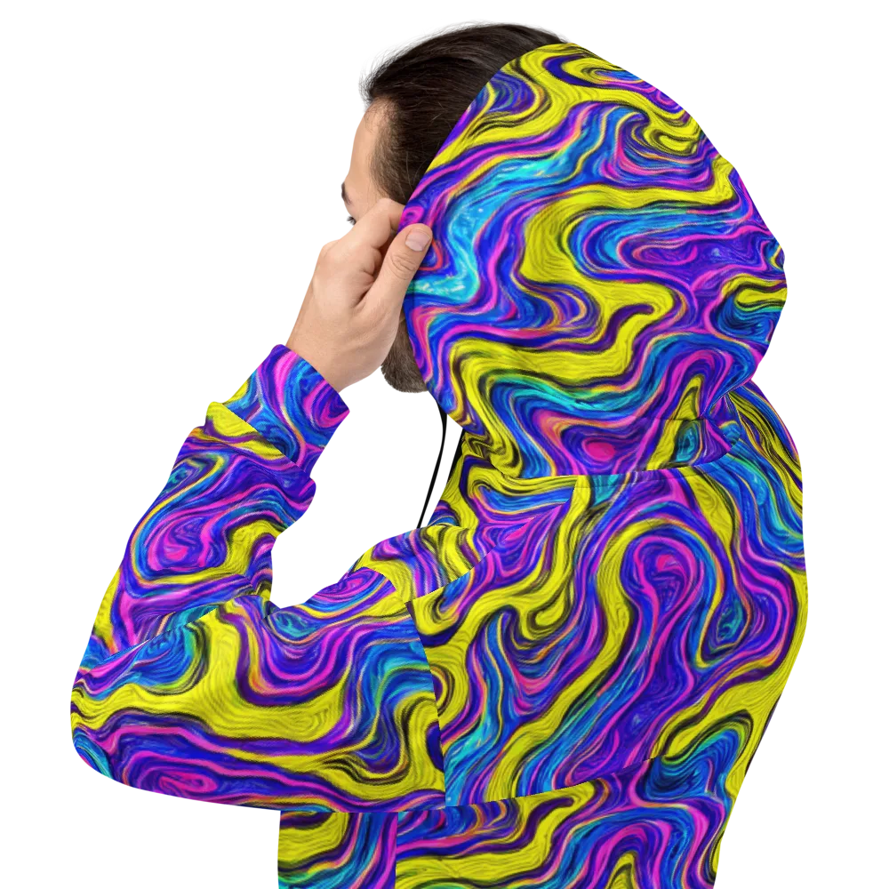 Vivid Whirl on Hoodie — Back