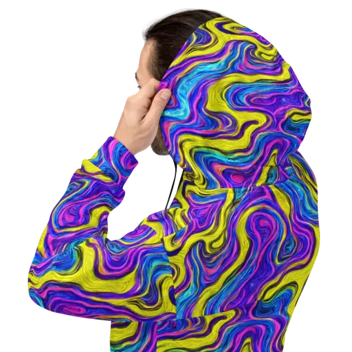 Vivid Whirl on a Hoodie