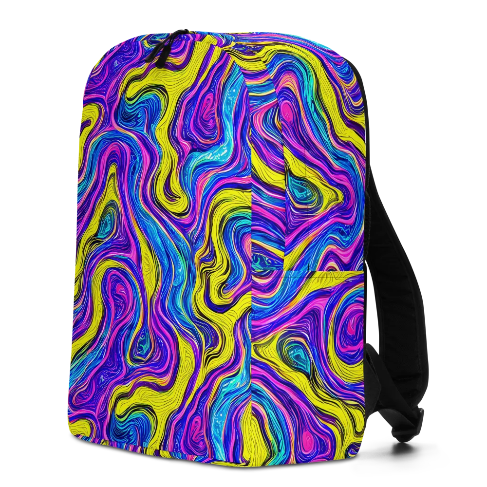 Vivid Whirl on Minimalist Backpack — Left