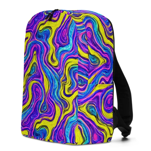 Vivid Whirl on a Minimalist Backpack