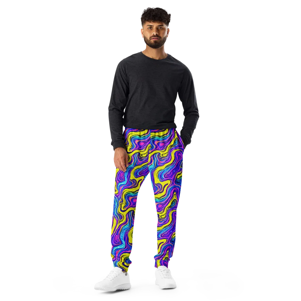 Vivid Whirl on Men's Joggers — Front