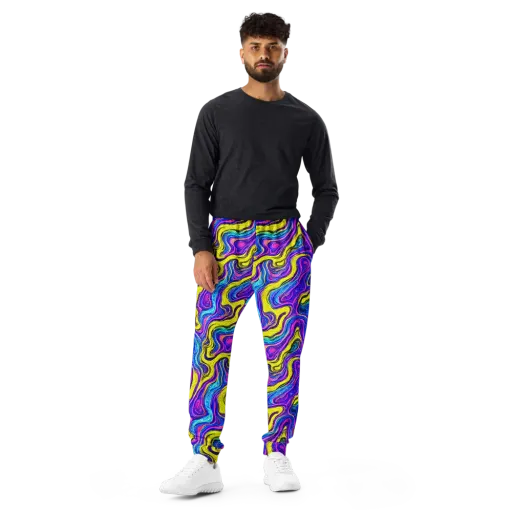 Vivid Whirl on a Men's Joggers