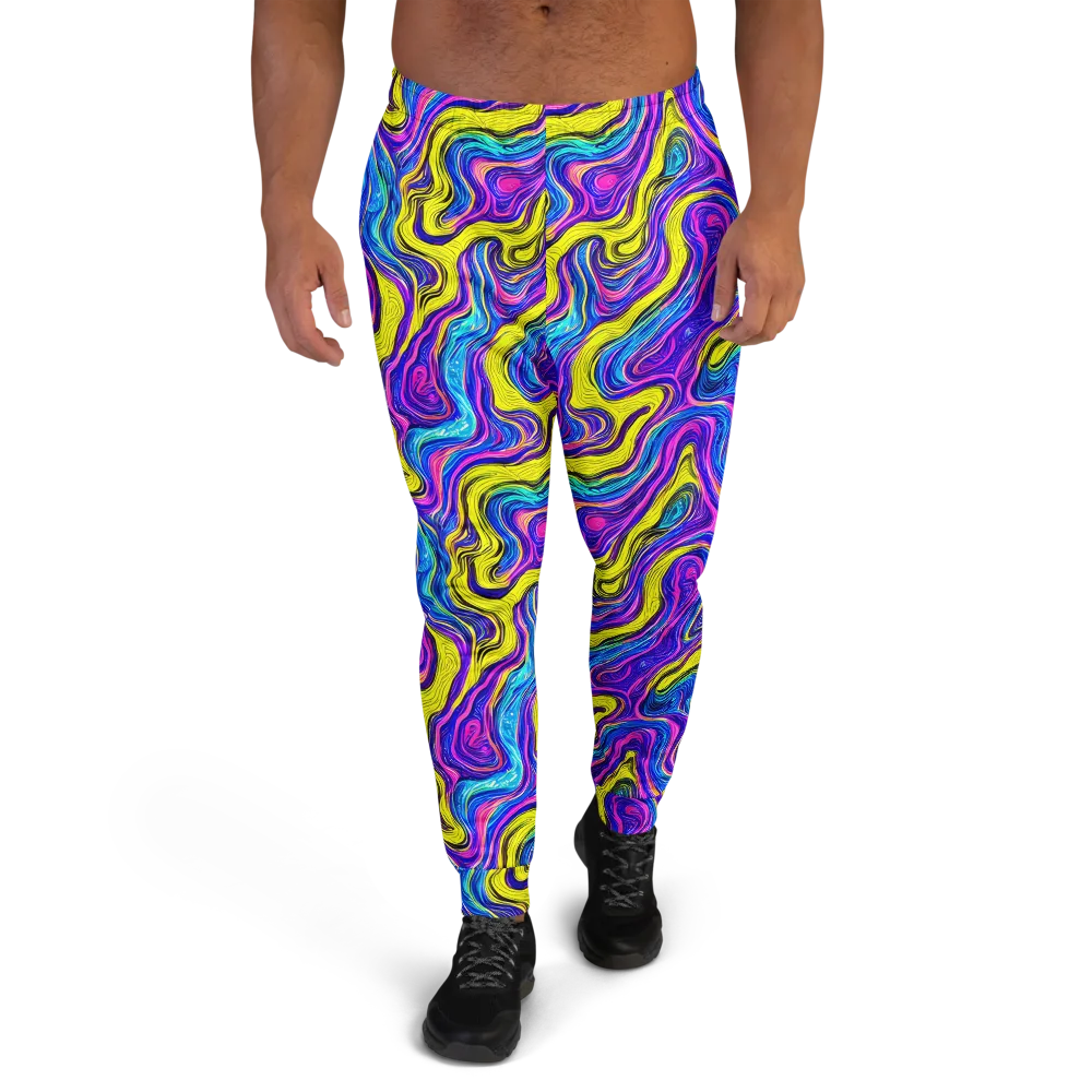 Vivid Whirl on Men's Joggers — Front