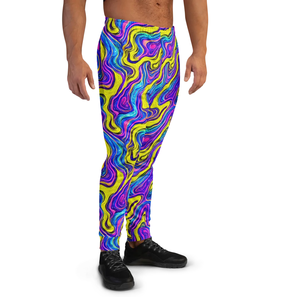 Vivid Whirl on Men's Joggers — Right