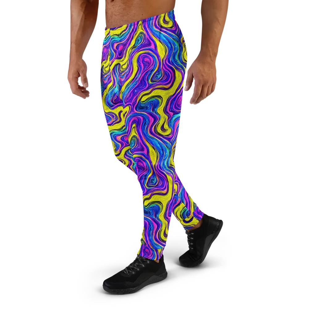 Vivid Whirl on Men's Joggers — Left