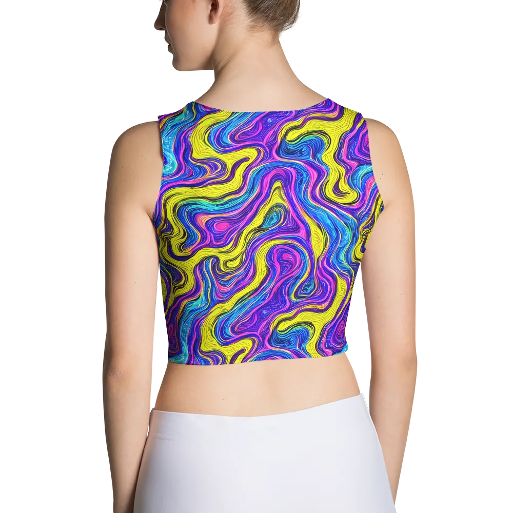 Vivid Whirl on Crop Top — Back