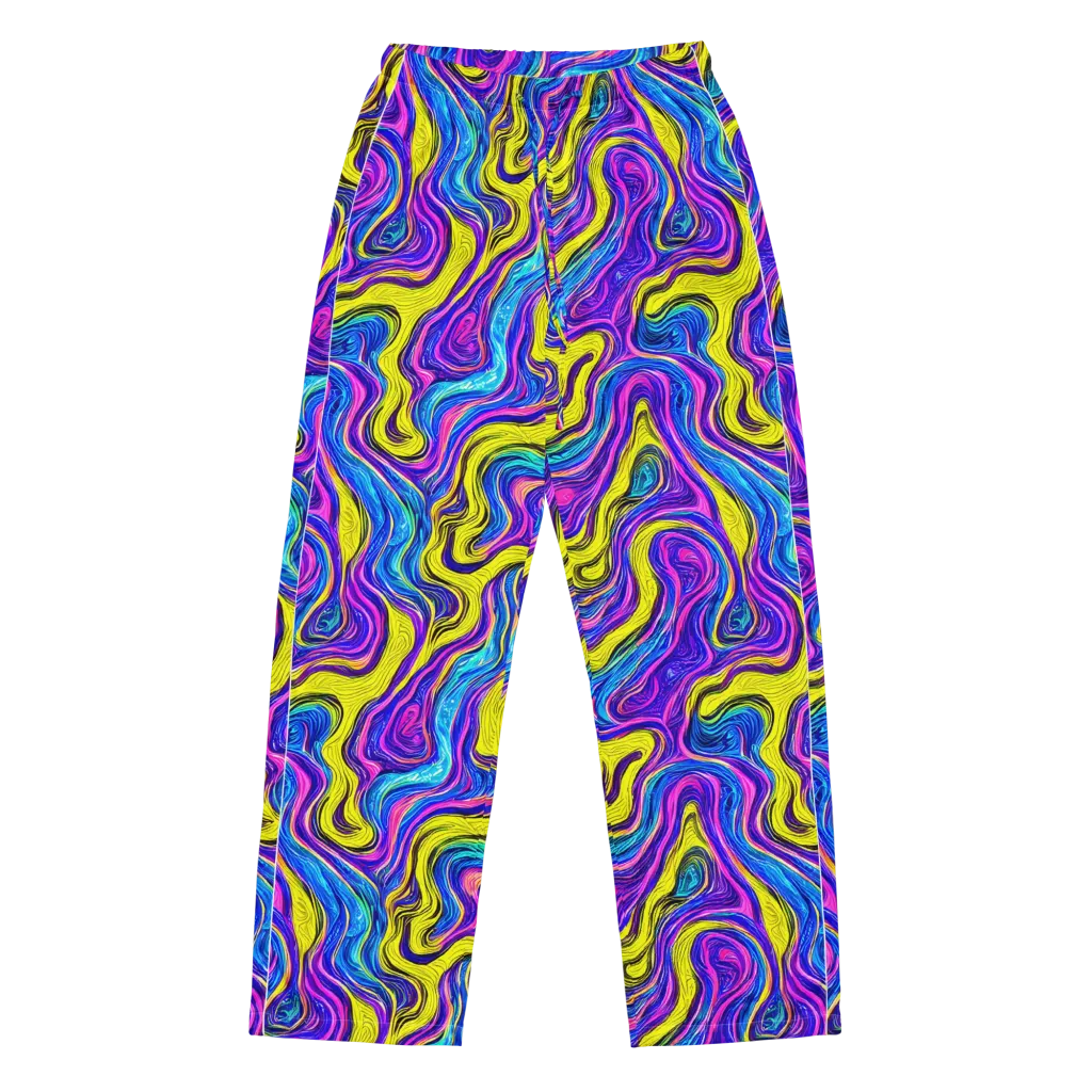 Vivid Whirl on Women's Pajama Pants — Front