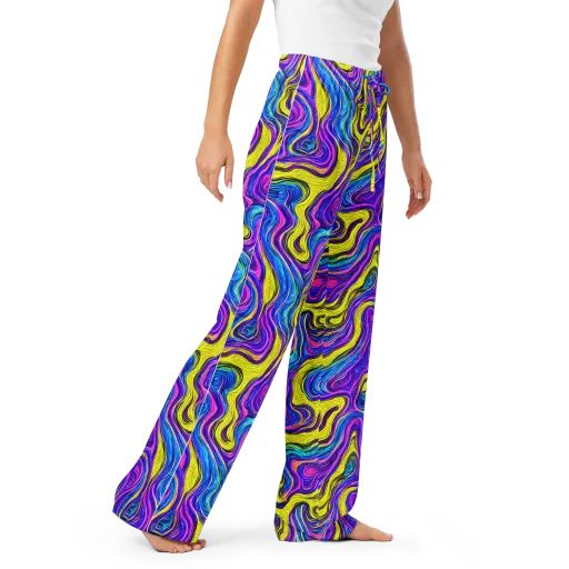 Vivid Whirl on a Women's Pajama Pants