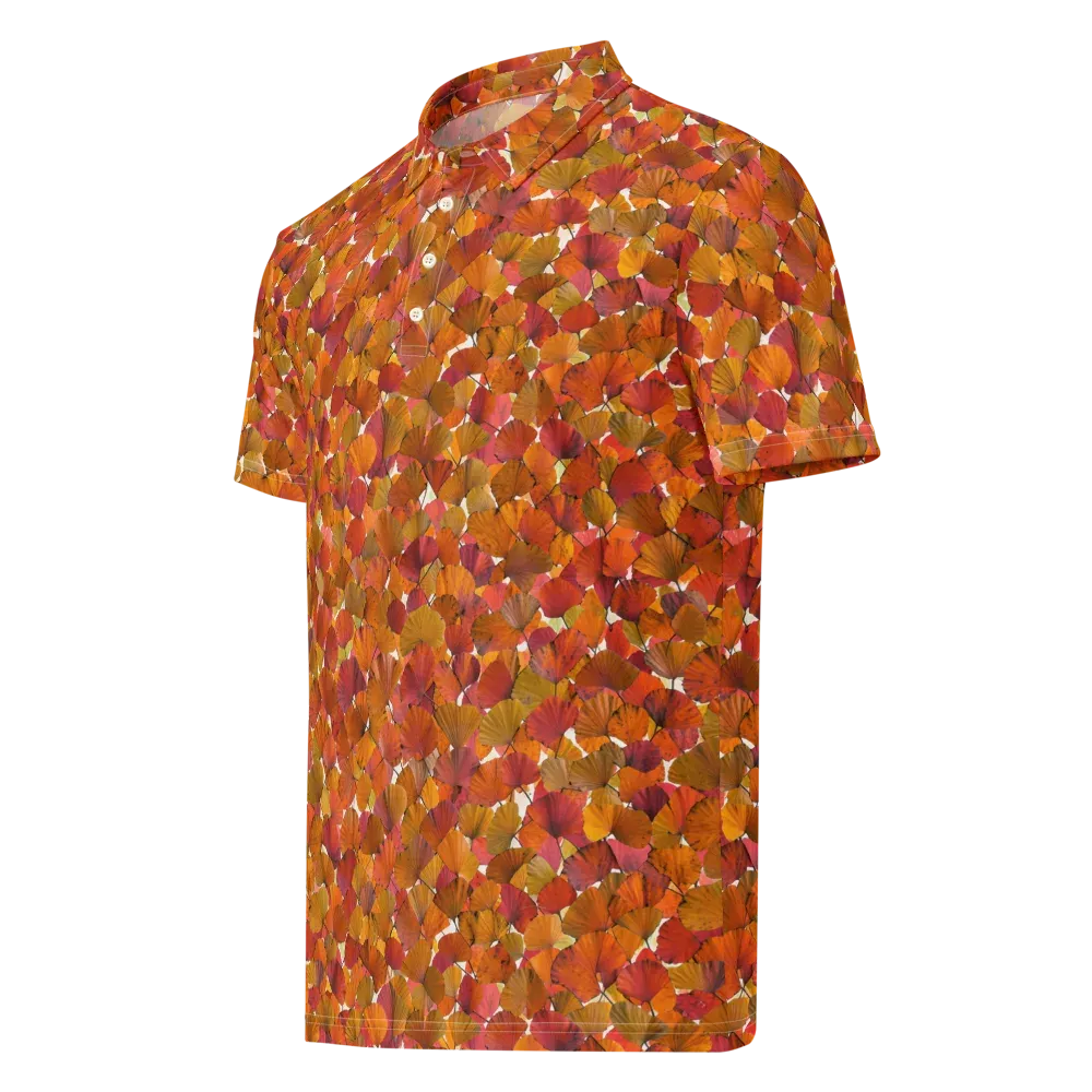 Autumn Fanfall on Men's Slim Fit Polo Shirt — Left Front
