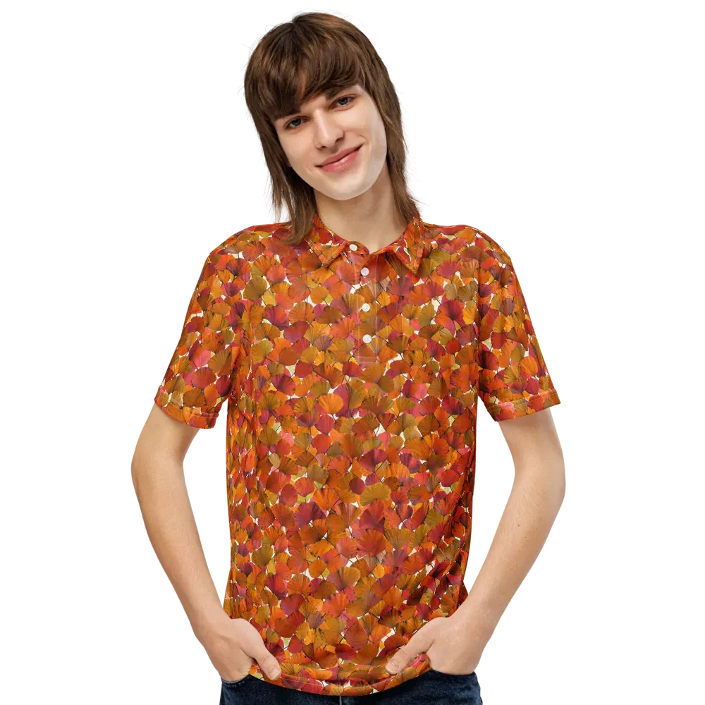 Autumn Fanfall on Men's Slim Fit Polo Shirt — Front