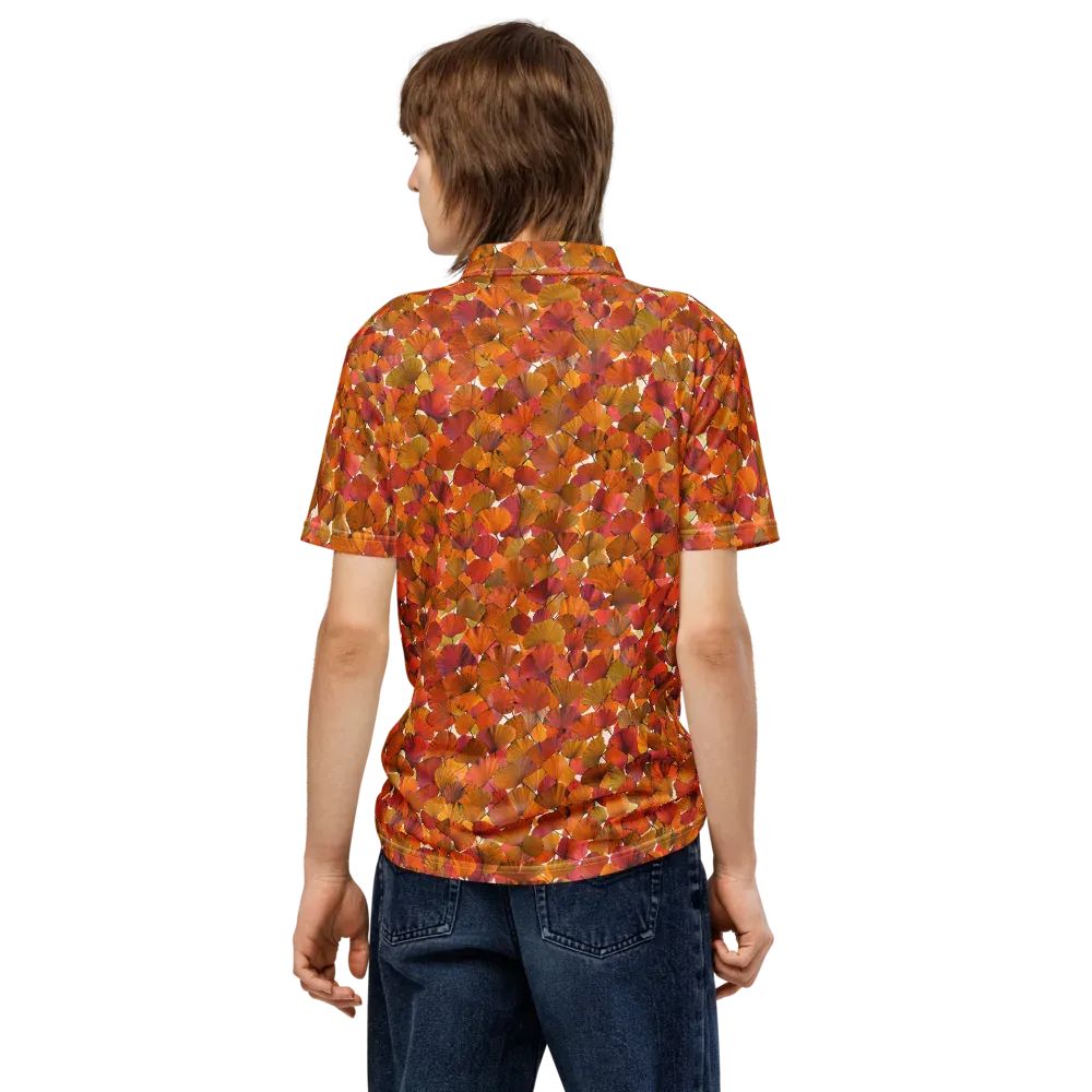 Autumn Fanfall on Men's Slim Fit Polo Shirt — Back