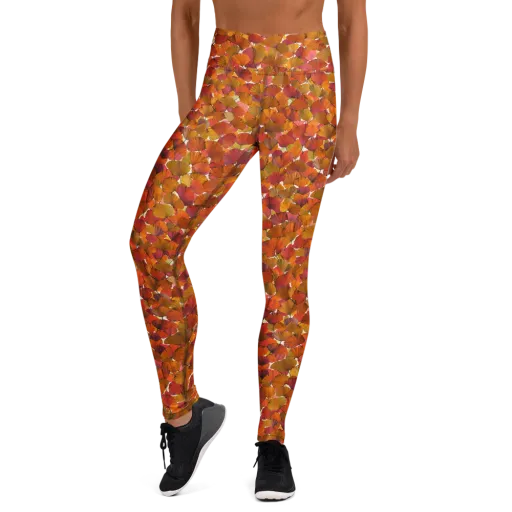 Autumn Fanfall on a Yoga Leggings