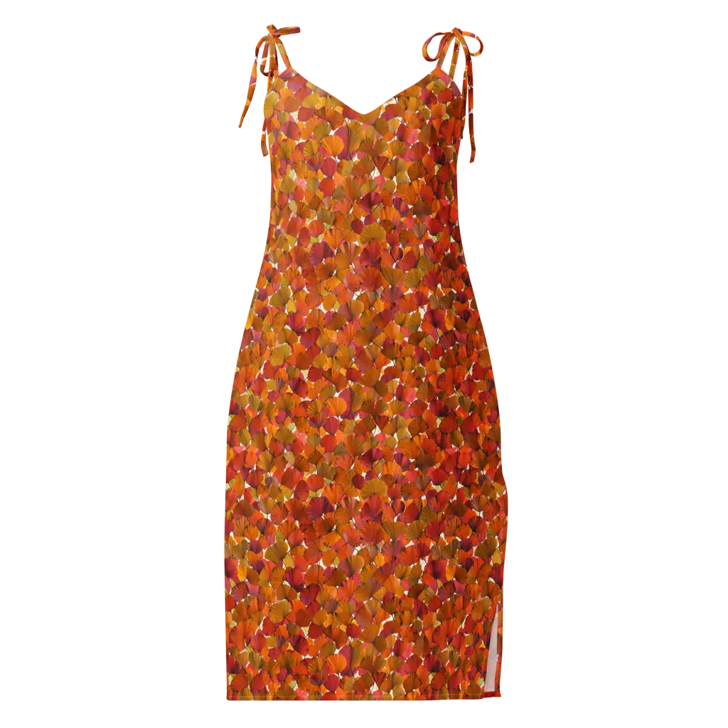 Autumn Fanfall on Slip Dress — Front