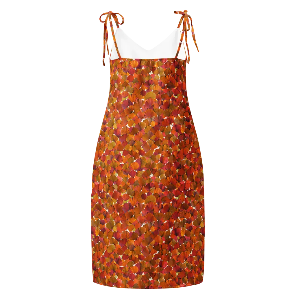 Autumn Fanfall on Slip Dress — Back