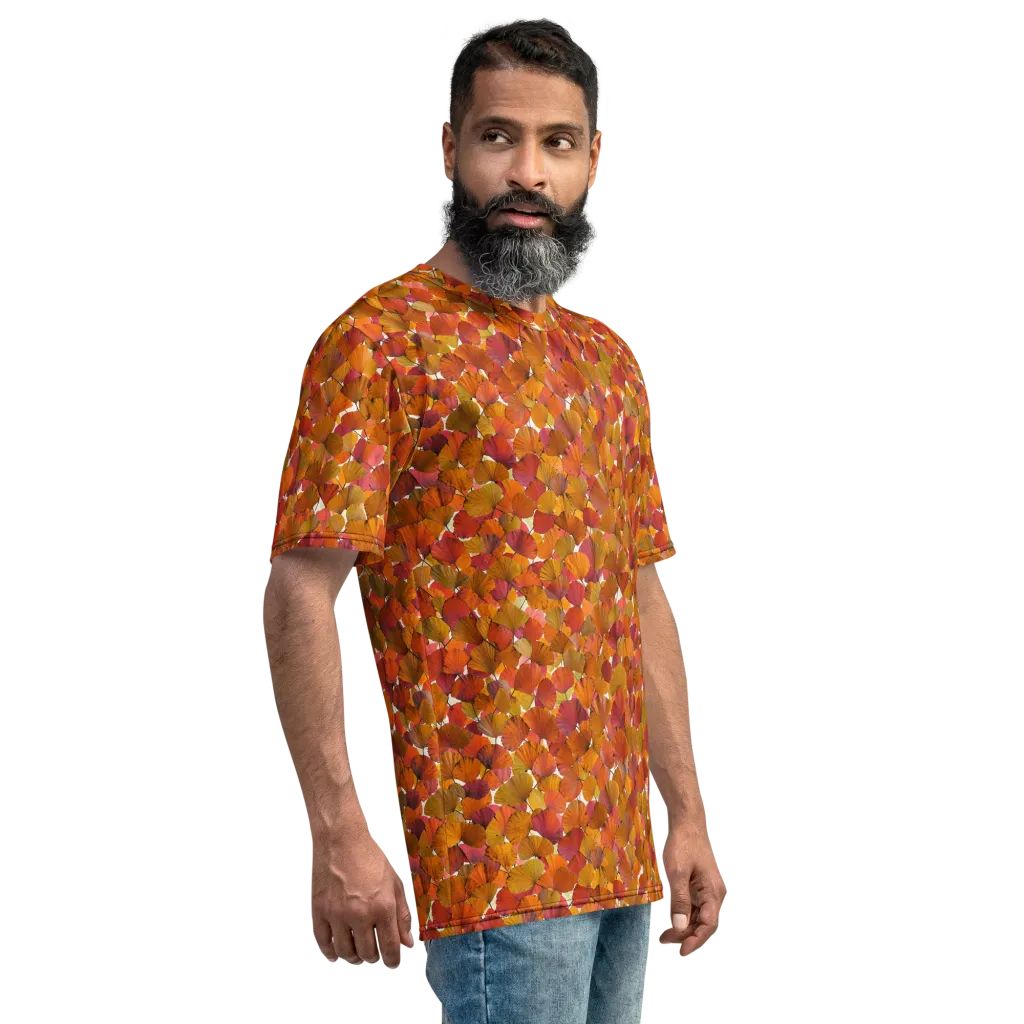 Autumn Fanfall on Men's Crew Neck T-Shirt — Right