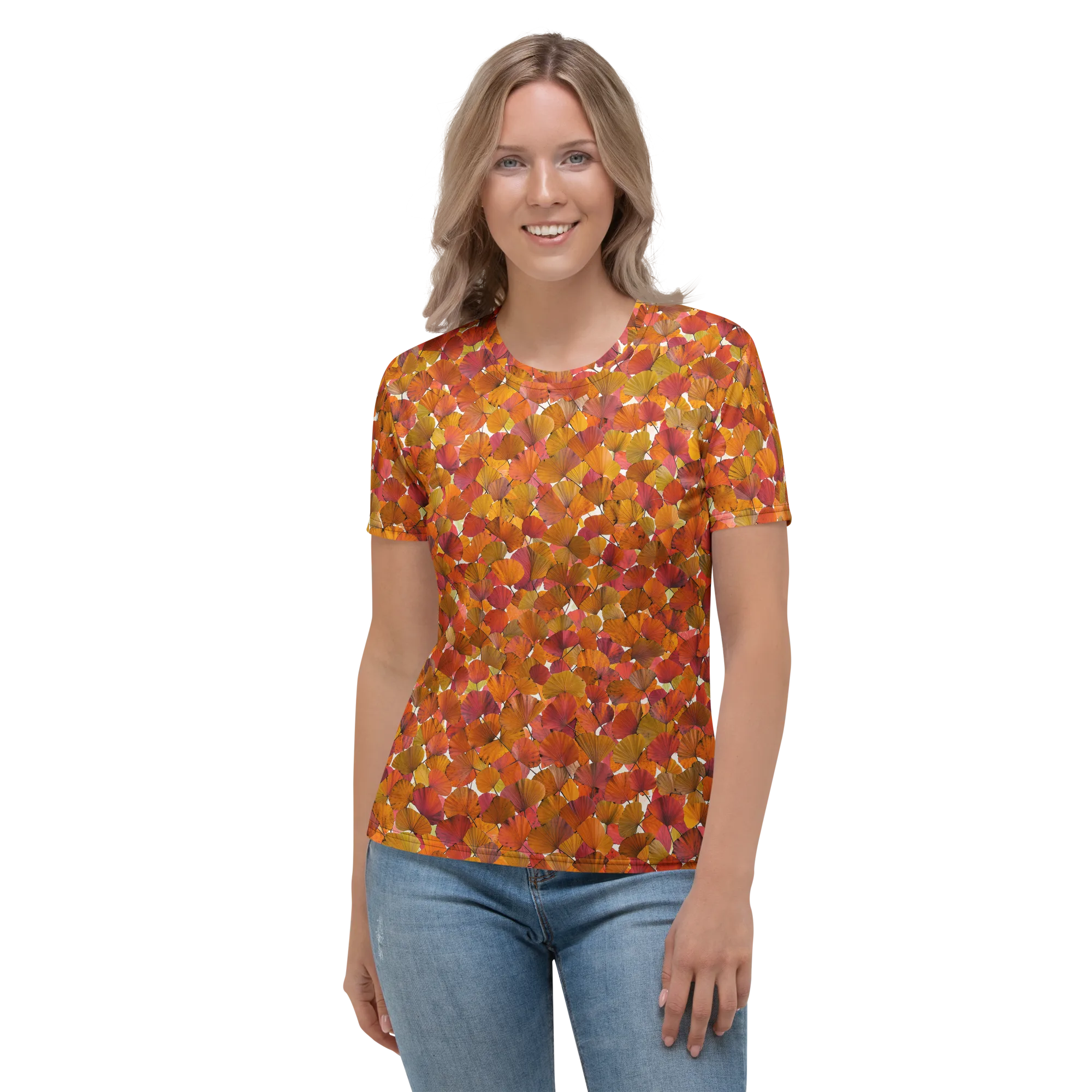 Autumn Fanfall on Women's Crew Neck T-Shirt — Front