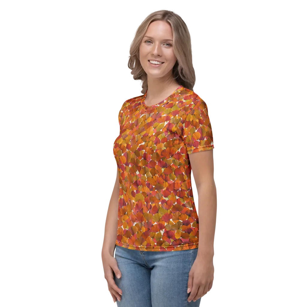 Autumn Fanfall on Women's Crew Neck T-Shirt — Left