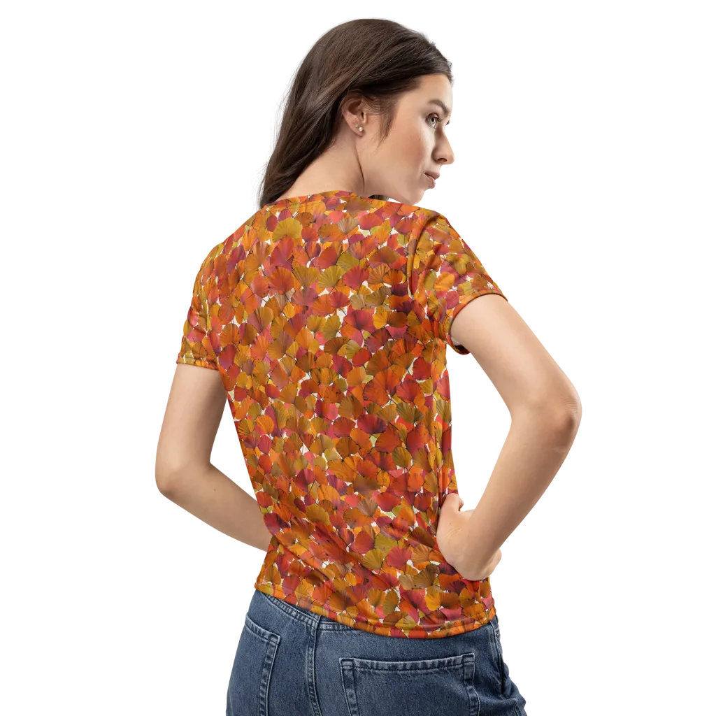 Autumn Fanfall on Women's Crew Neck T-Shirt — Back