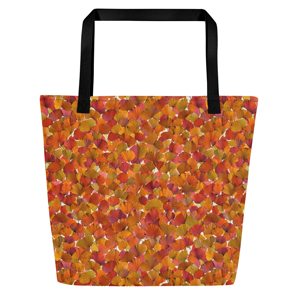 Autumn Fanfall on Large Tote Bag W/ Pocket — Front