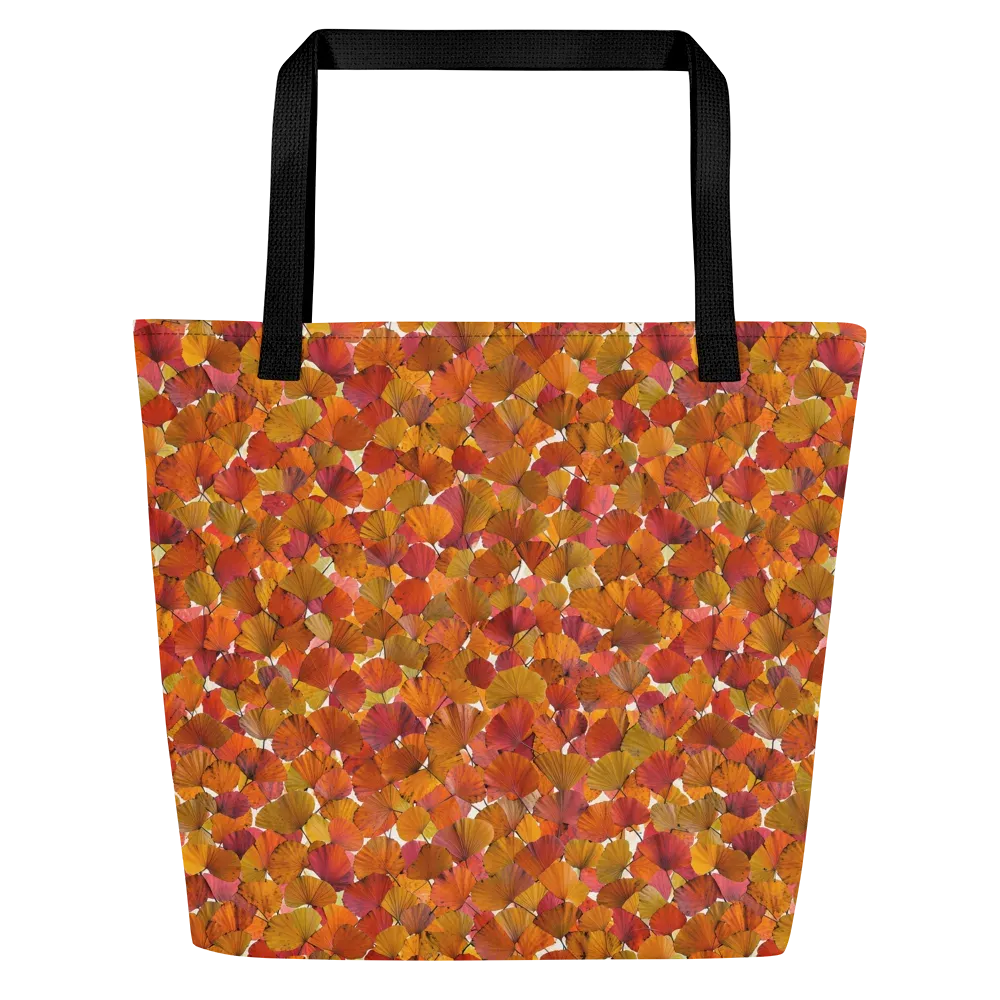Autumn Fanfall on Large Tote Bag W/ Pocket — Front