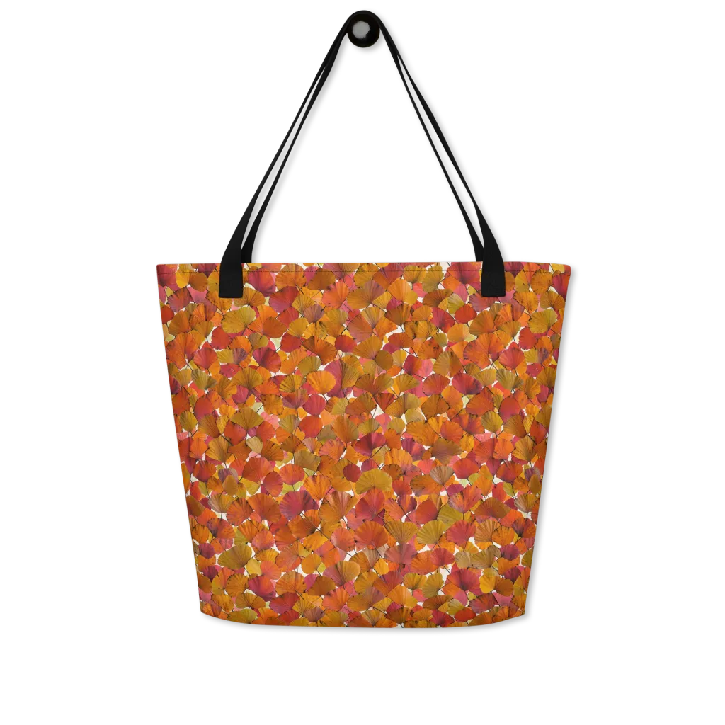 Autumn Fanfall on Large Tote Bag W/ Pocket — Front