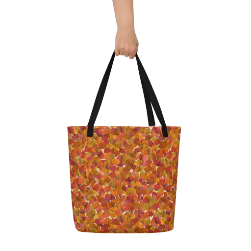 Autumn Fanfall on a Large Tote Bag W/ Pocket