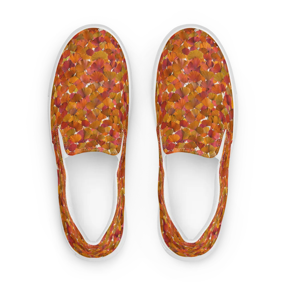 Autumn Fanfall on Women's Slip-On Canvas Shoes — Front