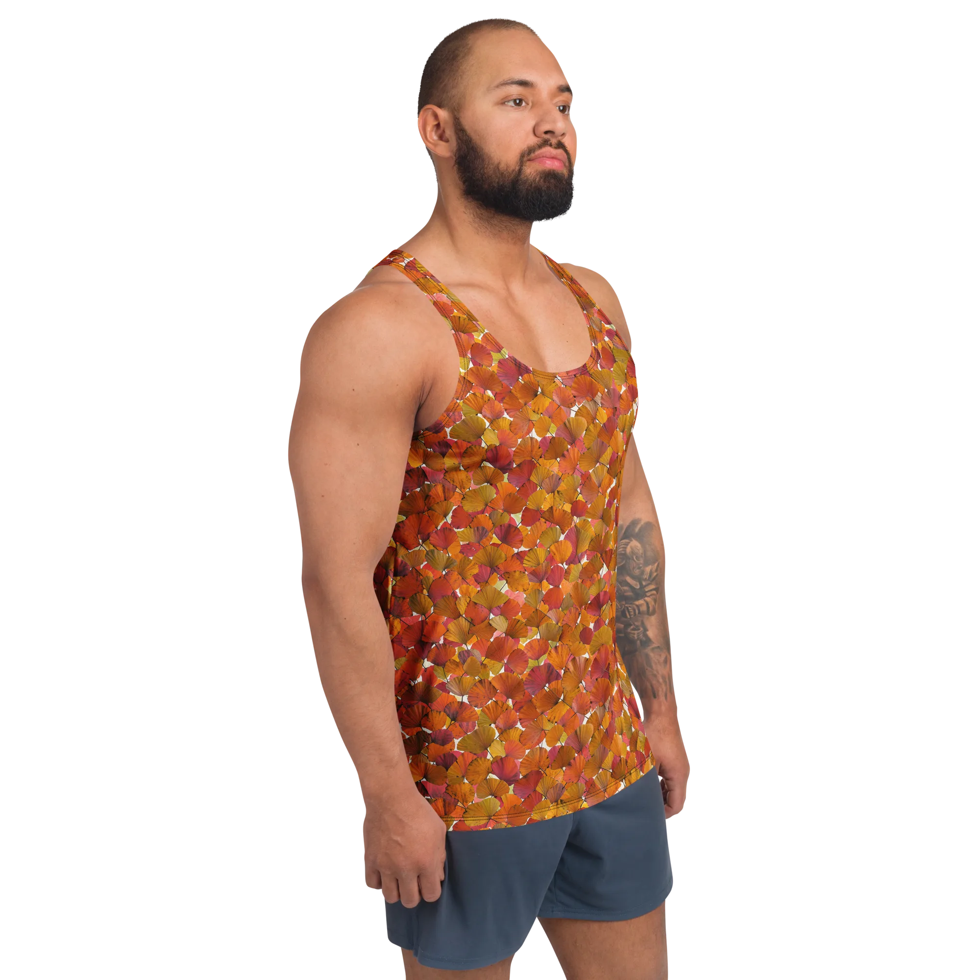 Autumn Fanfall on Men's Tank Top — Right Front