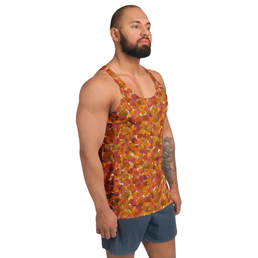 Autumn Fanfall on a Men's Tank Top