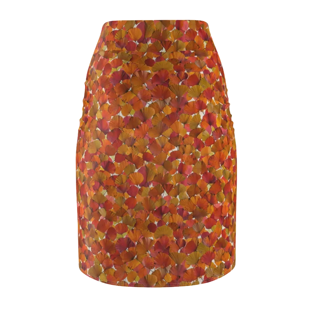 Autumn Fanfall on Pencil Skirt — Back