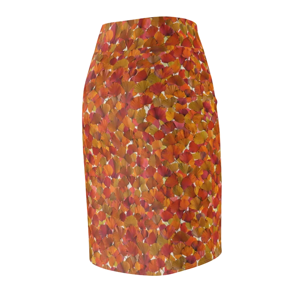Autumn Fanfall on Pencil Skirt — Back Side