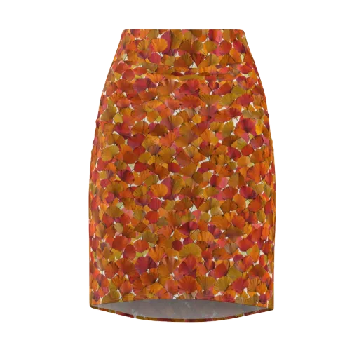 Autumn Fanfall on a Pencil Skirt