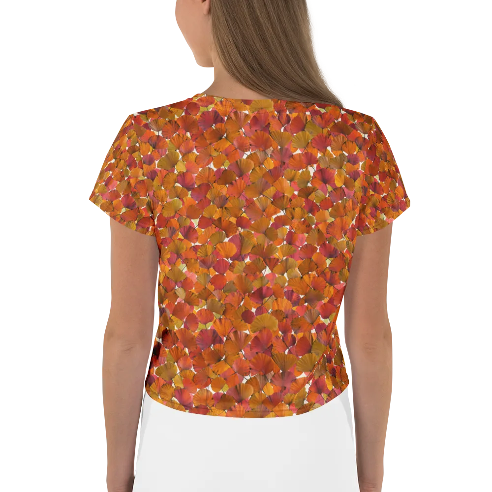 Autumn Fanfall on Crop Tee — Back