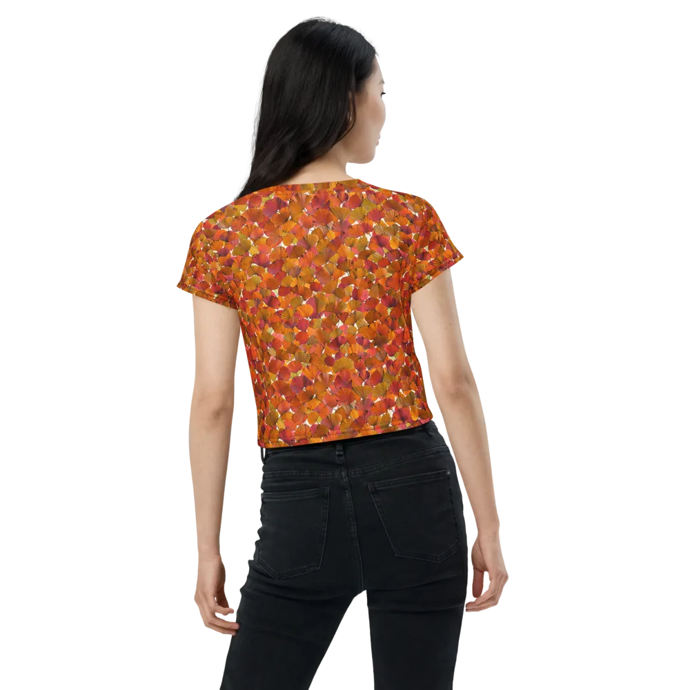 Autumn Fanfall on Crop Tee — Back