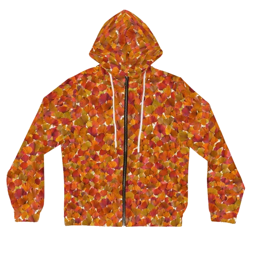 Autumn Fanfall on a Women's Full-Zip Hoodie