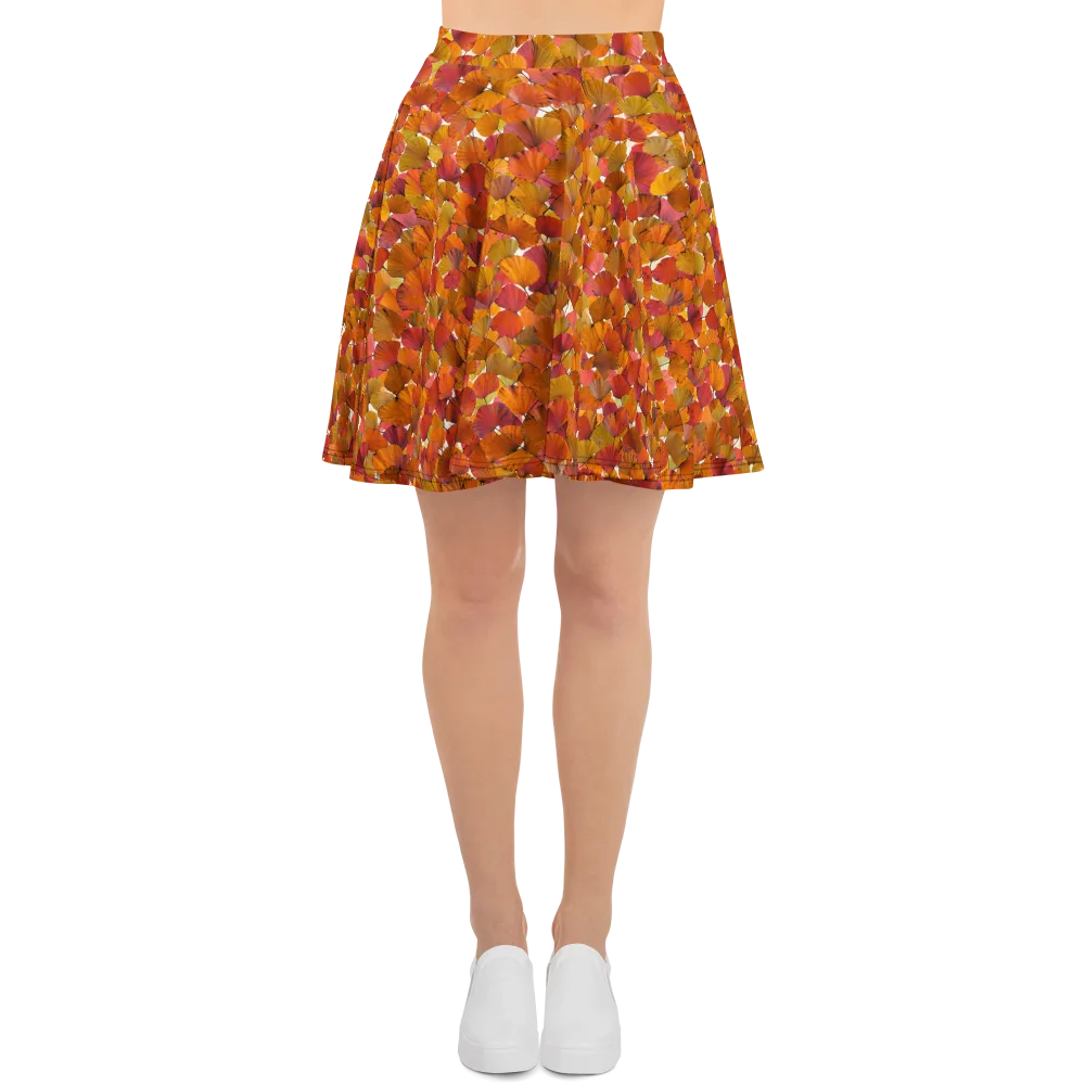 Autumn Fanfall on Skater Skirt — Front