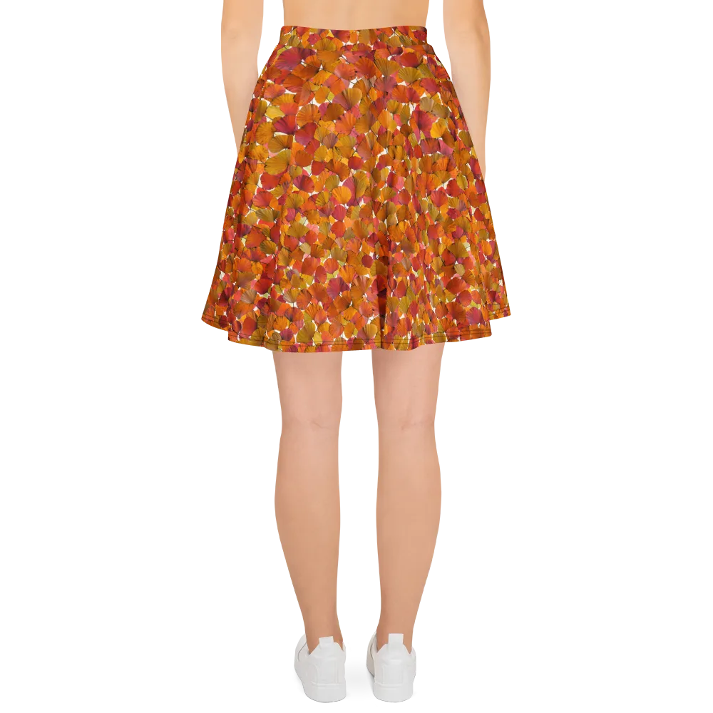 Autumn Fanfall on Skater Skirt — Back